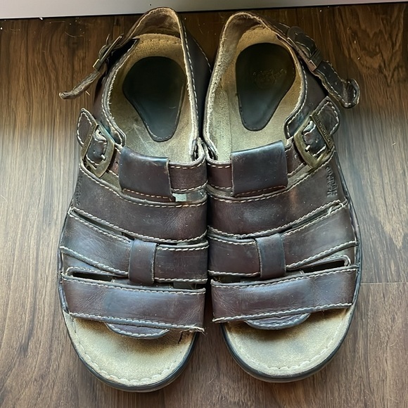 Dr. Martens Fisherman Men’s Brown Leather Sandals with Buckle Size 10 main image 7